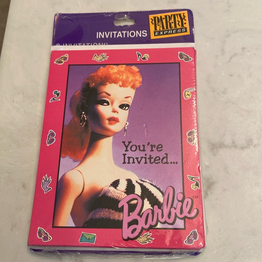 Vintage Barbie Invitation cards